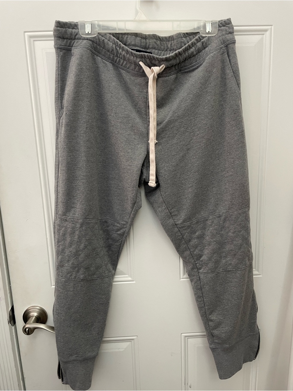 GAP Light Heather Gray Elastic Waist Joggers